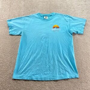 Comfort Colors Orange Beach Alabama Shirt Mens Medium Blue Heavyweight